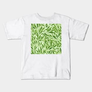 Green Leaves Pattern 24 Kids T-Shirt